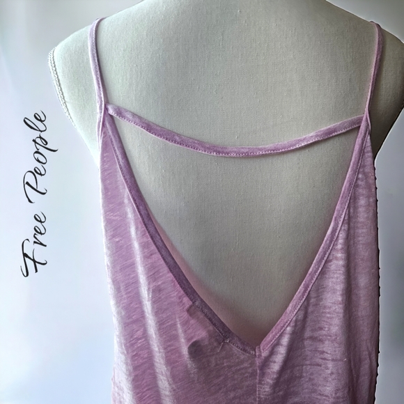NWT FPMovement Burnout Acid Wash Flowy Tank Top in light pink purple - Picture 5 of 7